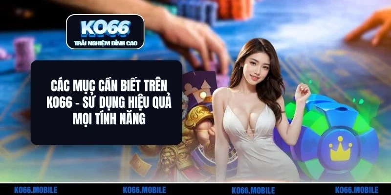 Các Mục Cần Biết Trên KO66 - Sử Dụng Hiệu Quả Mọi Tính Năng