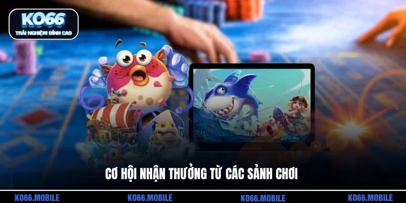 Cơ hội nhận thưởng từ các sảnh chơi