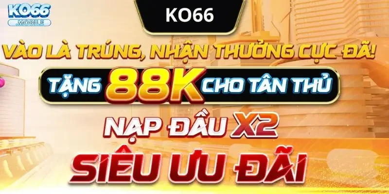 Giao diện danh mục khuyến mãi KO66 với thiết kế trực quan và đa dạng lựa chọn